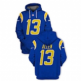 Men's Los Angeles Chargers #13 Keenan Allen 2021 Royal Pullover Hoodie,baseball caps,new era cap wholesale,wholesale hats